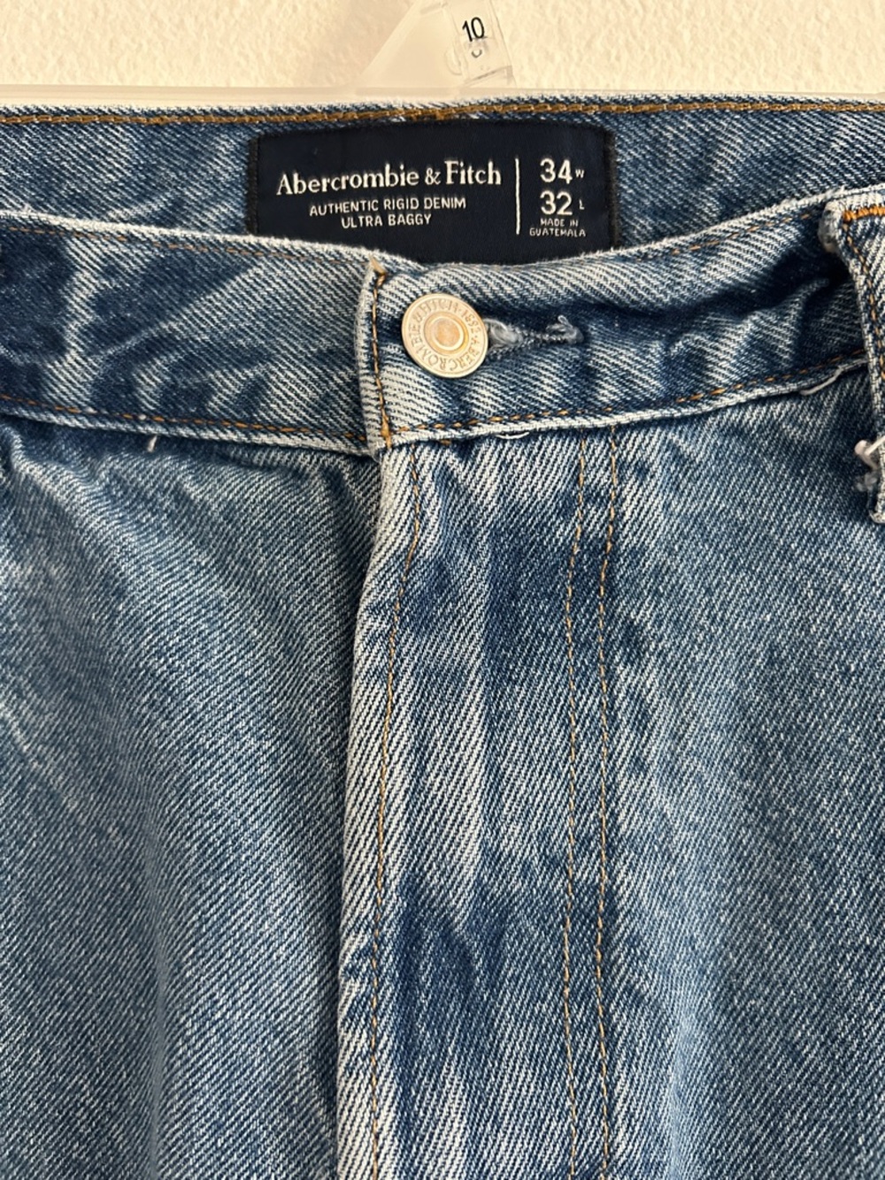 Abercrombie & fitch Jeans Authentic Rigid Denim Ultra Baggy W 34 L 32 - Picture 2 of 5